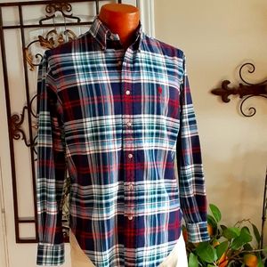 Ralph Lauren Black Label, Tartan Plaid Flannel Shirt, Size Small